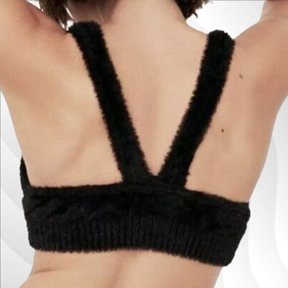 2/$50 For Love & Lemons Black Devon Fuzzy Sleeveless Top Size S – Soft & Stylish - Picture 2 of 8